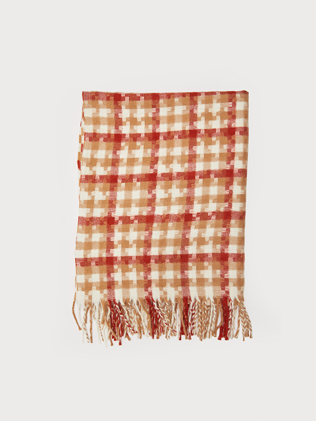 Patterned Tasseled Women's Scarf-3