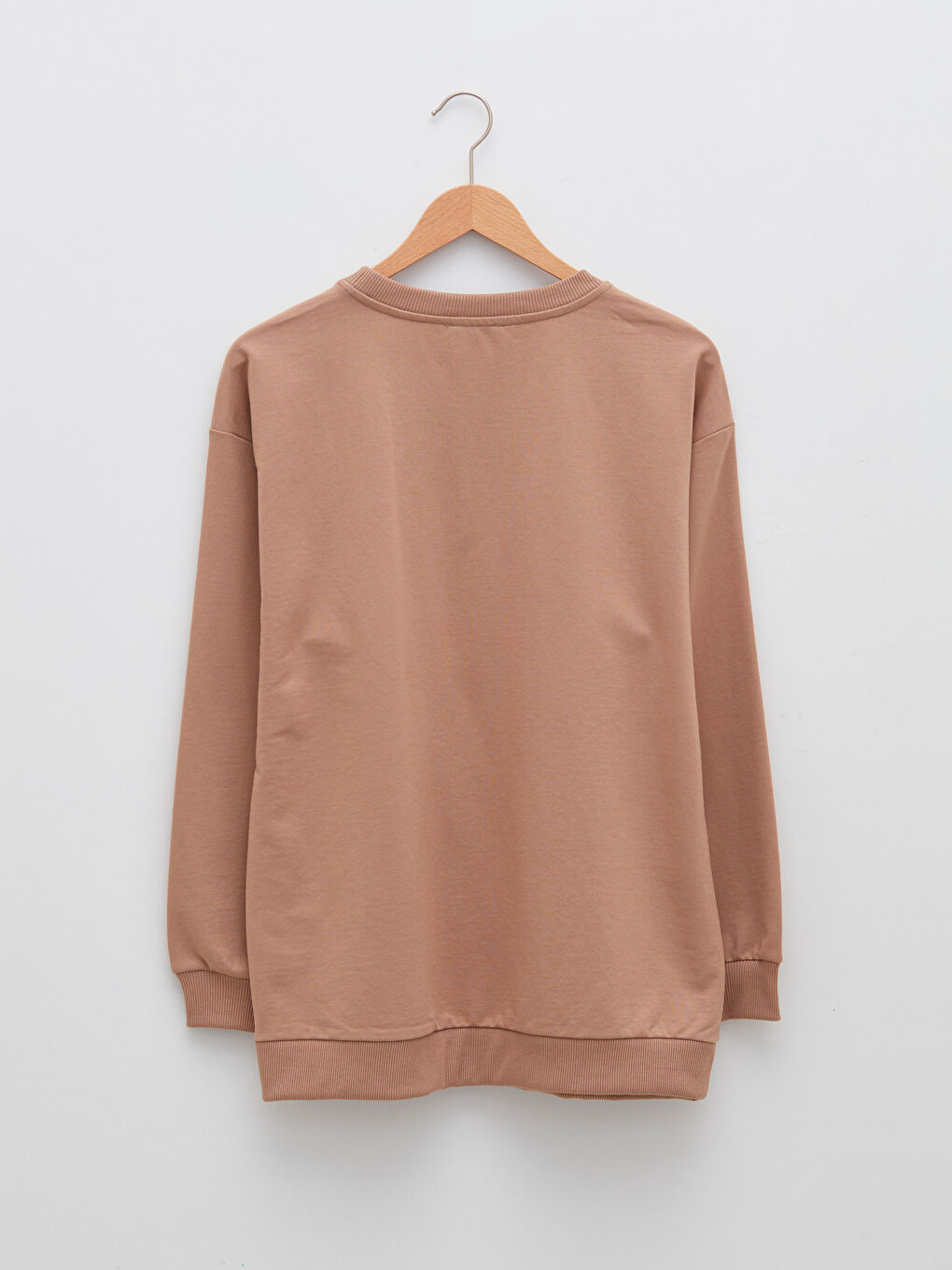 Sweat-shirt pour Femmes Grande Taille Col Rond Régulier Manches Longues-6