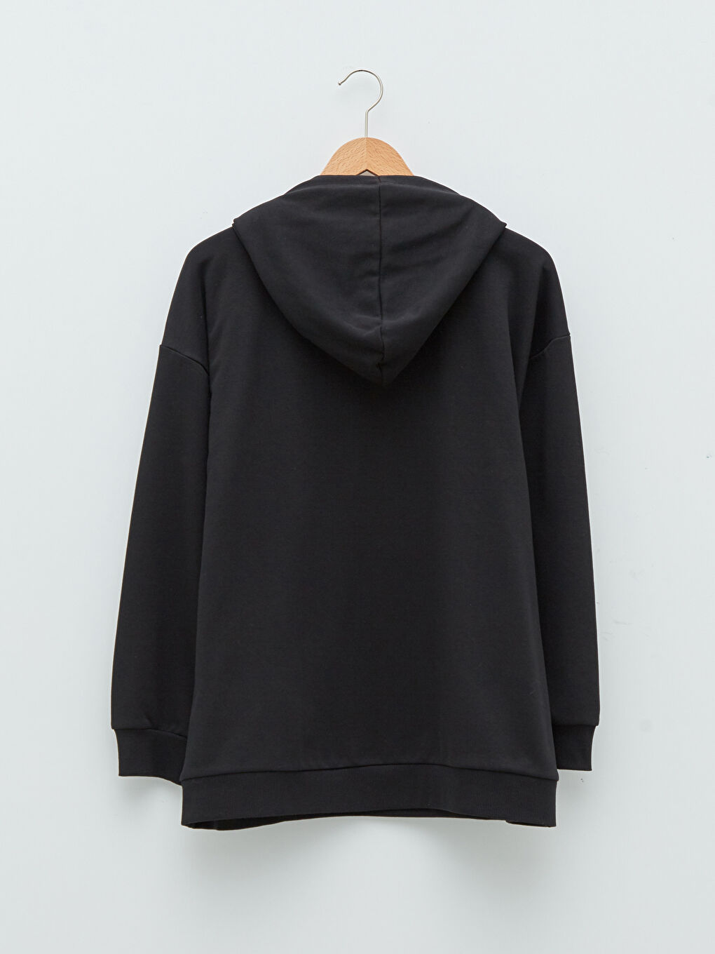 LC WAIKIKI Damen Kapuzensweatshirt in Übergröße mit Langarm und schlichtem Design -W1I738Z8-CVL
