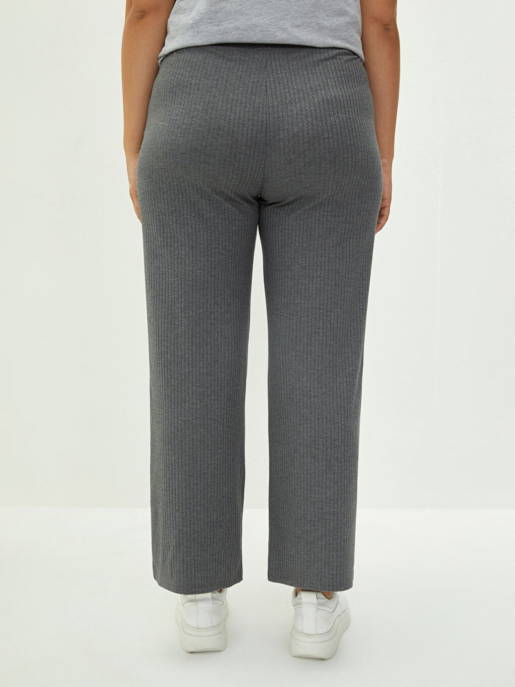 Pantaloni Dama Marimi Mari Cu Talie Elastica Drepti Cu Buzunare-4