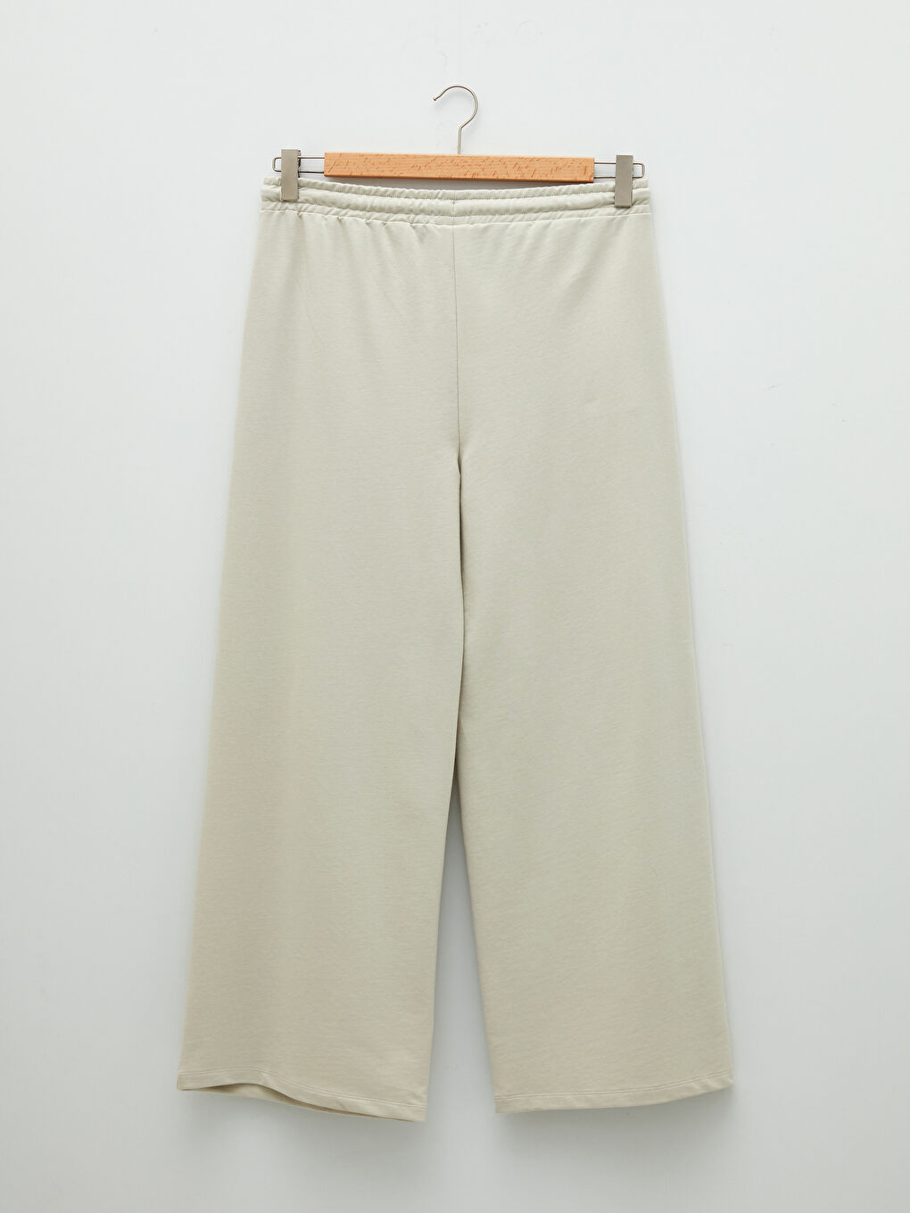 Plus Size Elastic Waist Straight Pocket Detailed Wide Leg Women's Sweatpants-9