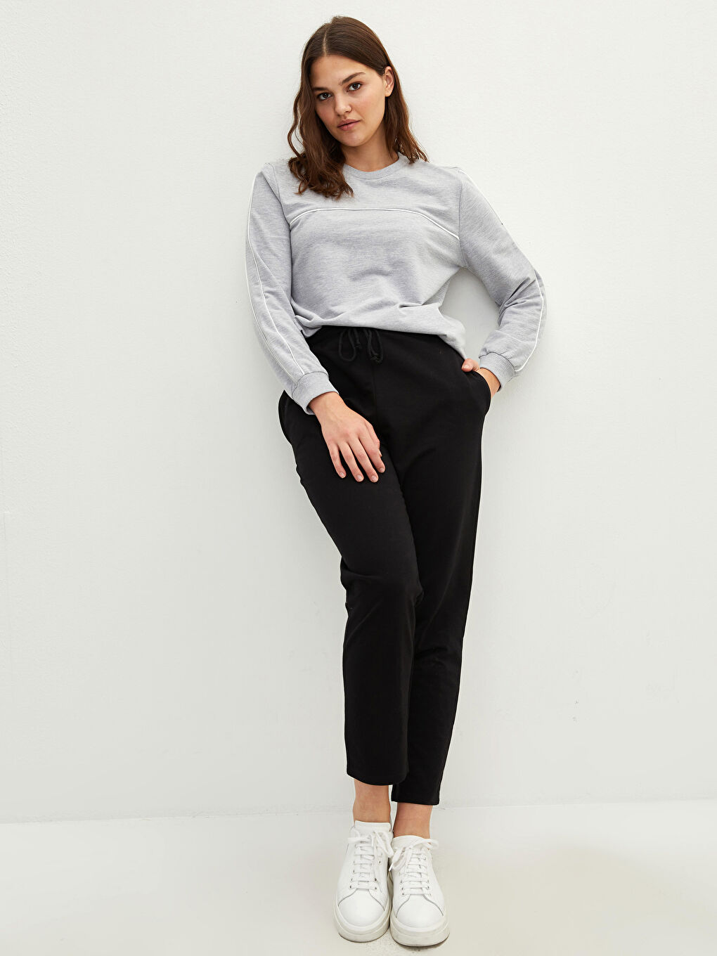 Ženske Pantalone Trenerke Velike Veličine sa Elastičnim Struk