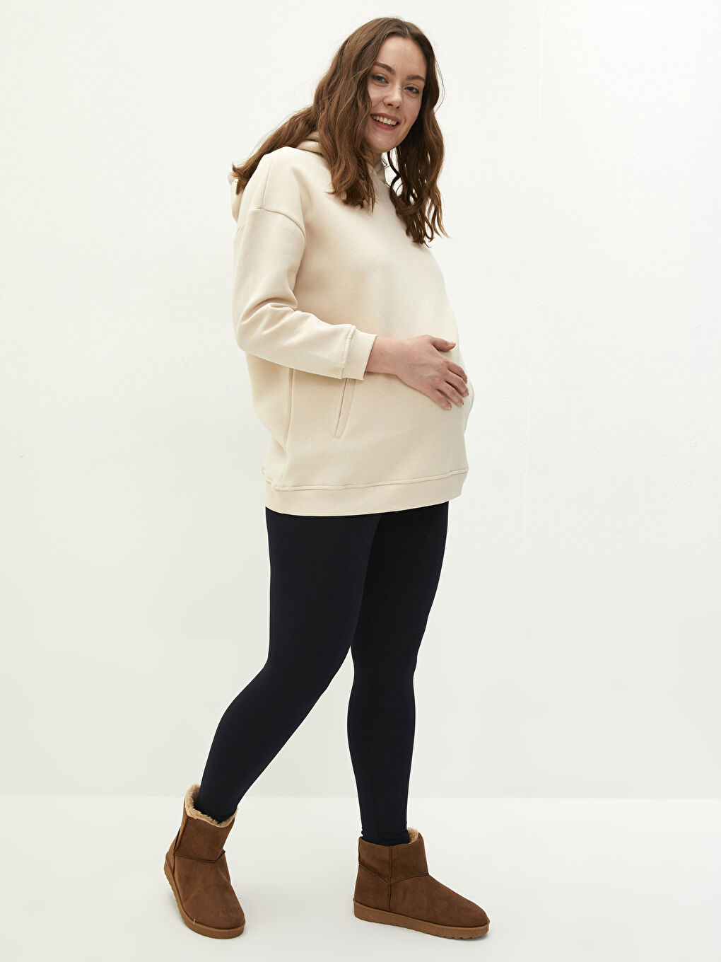 Γυναικείο Κολάν Plus Size Ίσια Γραμμή Με Ελαστική Μέση-1