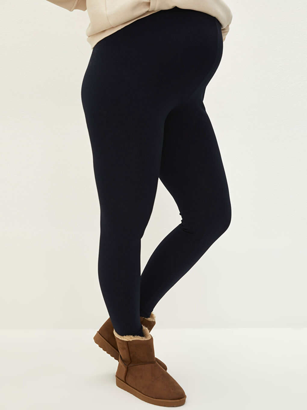 Γυναικείο Κολάν Plus Size Ίσια Γραμμή Με Ελαστική Μέση-2