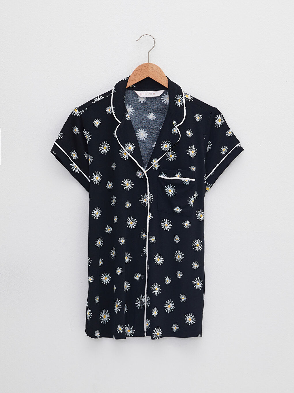 Shirt Collar Floral Short Sleeve Viscose Women's Short Pajama Set-6