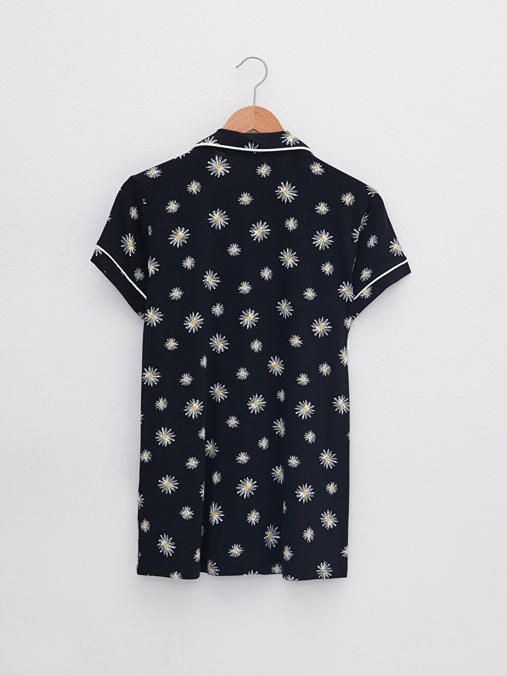 Shirt Collar Floral Short Sleeve Viscose Women's Short Pajama Set-7