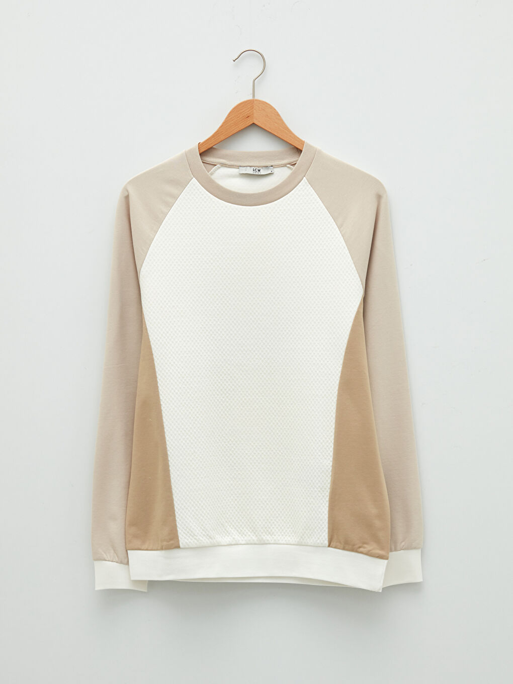 Crew Neck Long Sleeve Color Block Men's Sweatshirt-5