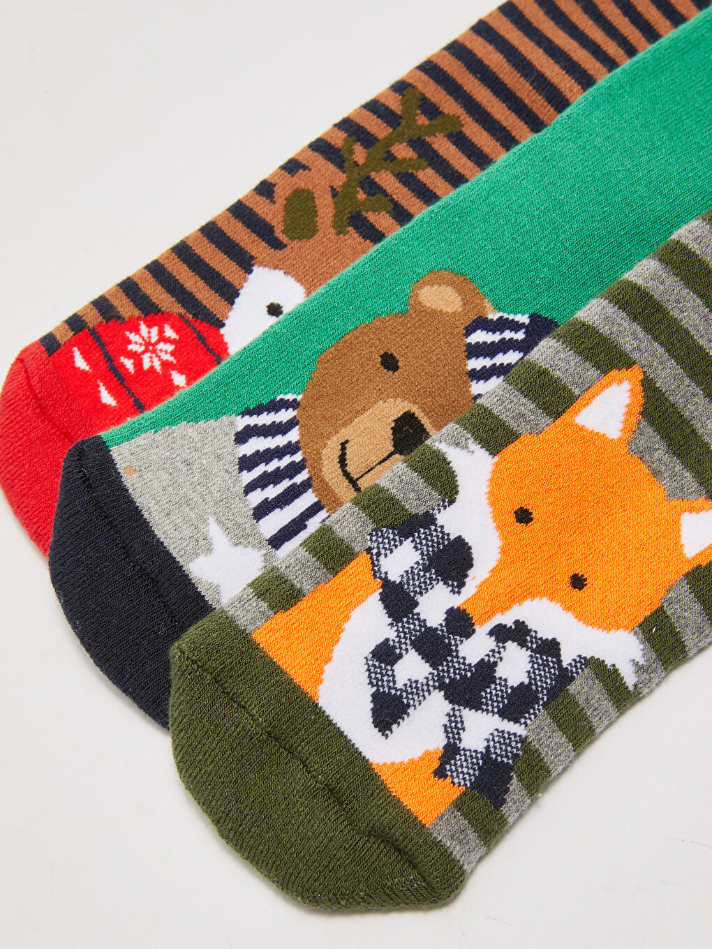 LCW Kids Patterned Boys Thick Terry Socks 3 Pack -W1I795Z4-K00