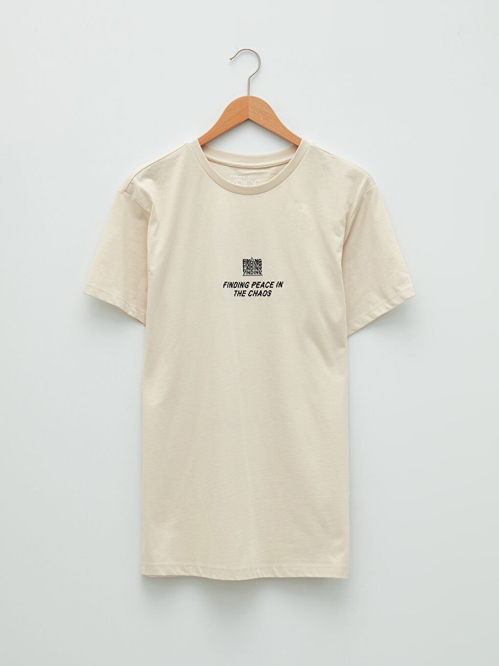 Crew Neck Short Sleeve Printed Combed Cotton Men's T-shirt -W1I798Z8-QU5