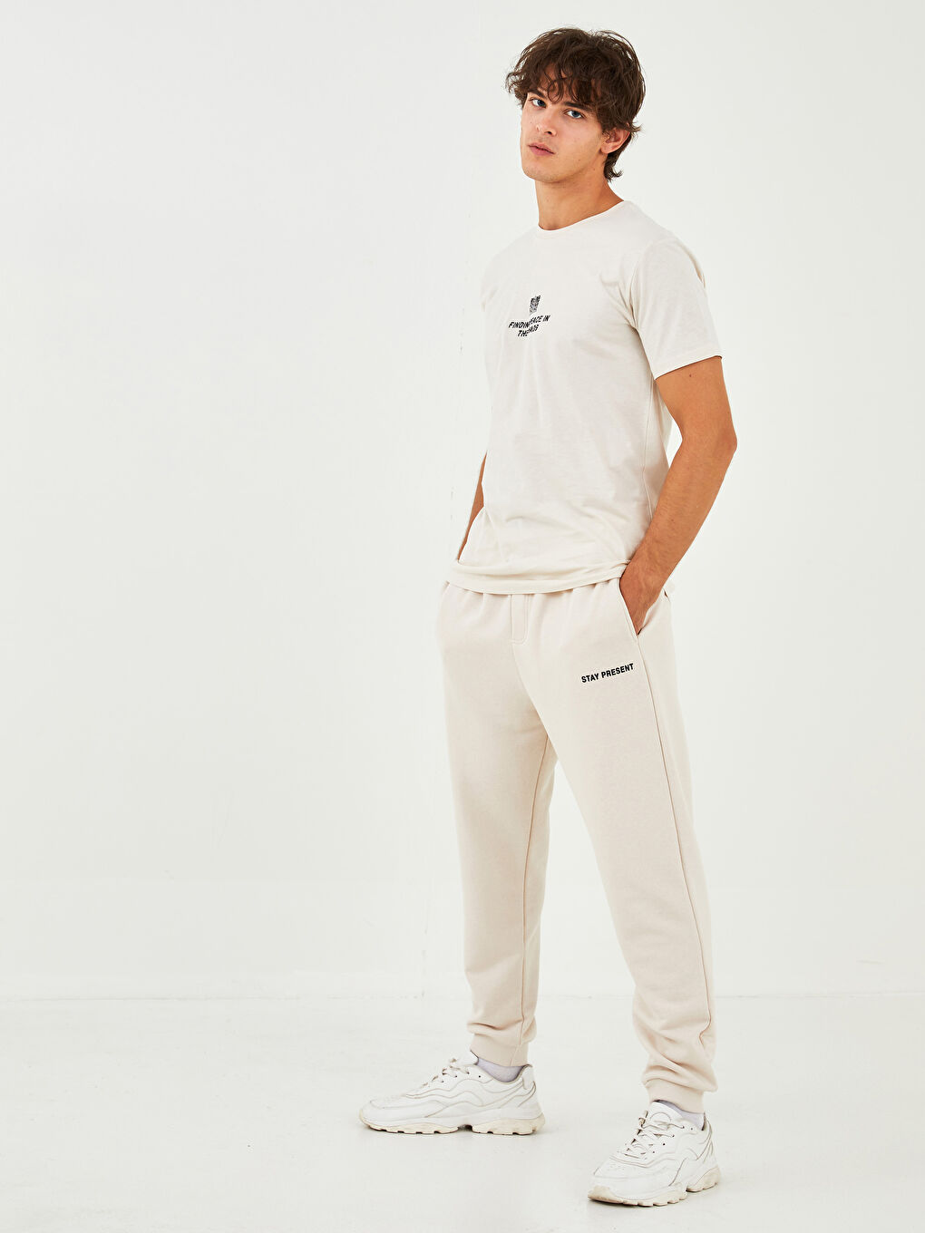 Crew Neck Short Sleeve Printed Combed Cotton Men's T-shirt -W1I798Z8-QU5