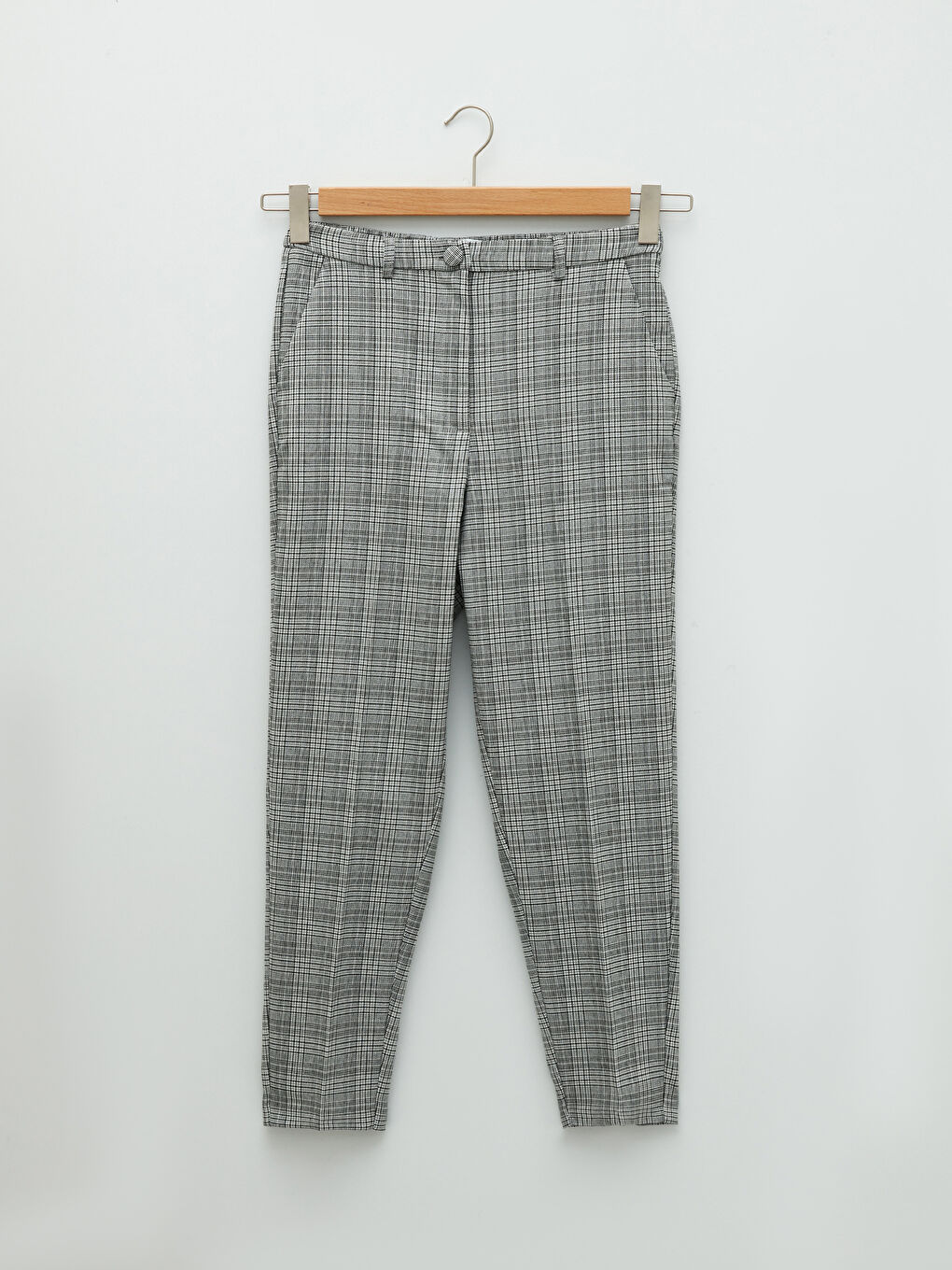 LCWAIKIKI Basic Elastische Damen Karohose mit Taschen -W1I835Z8-LMK