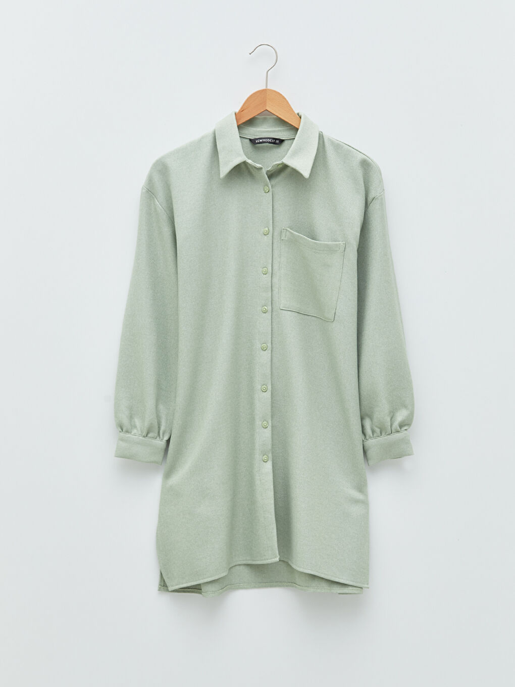 Plain Long Sleeve Women's Shirt Tunic-4