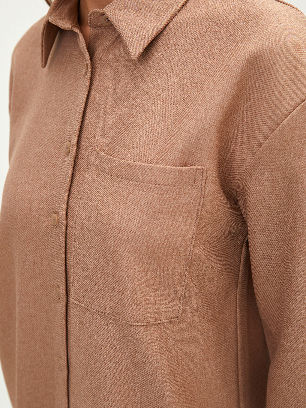 Plain Long Sleeve Women's Shirt Tunic-3