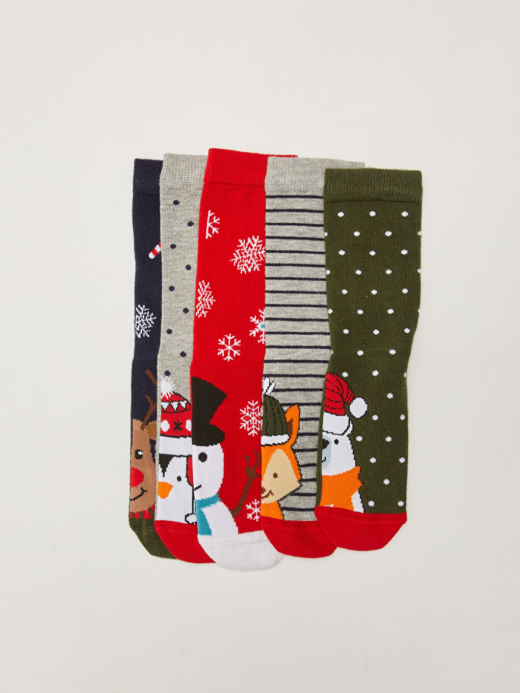LCW Kids Weihnachtliche Knöchelsocken für Jungen 5er-Pack -W1I870Z4-K00
