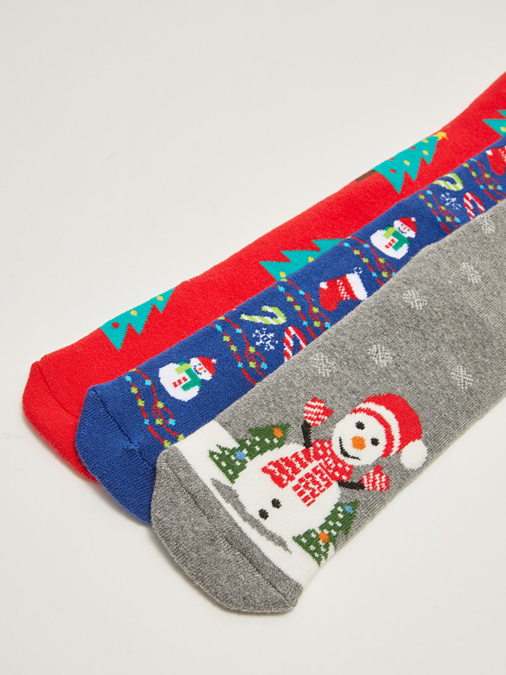 LCW Kids Christmas Themed Boys Thick Terry Socks 3 Pack -W1I873Z4-K00