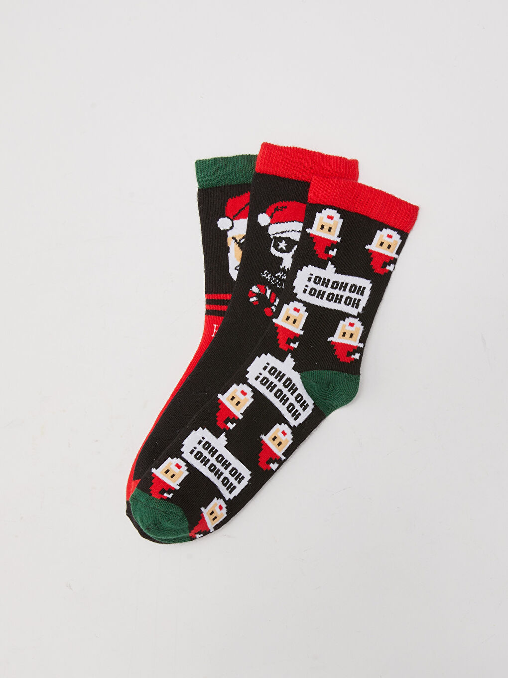 LCW Kids Christmas Themed Boys' Ankle Socks 3-Pack -W1I874Z4-K00