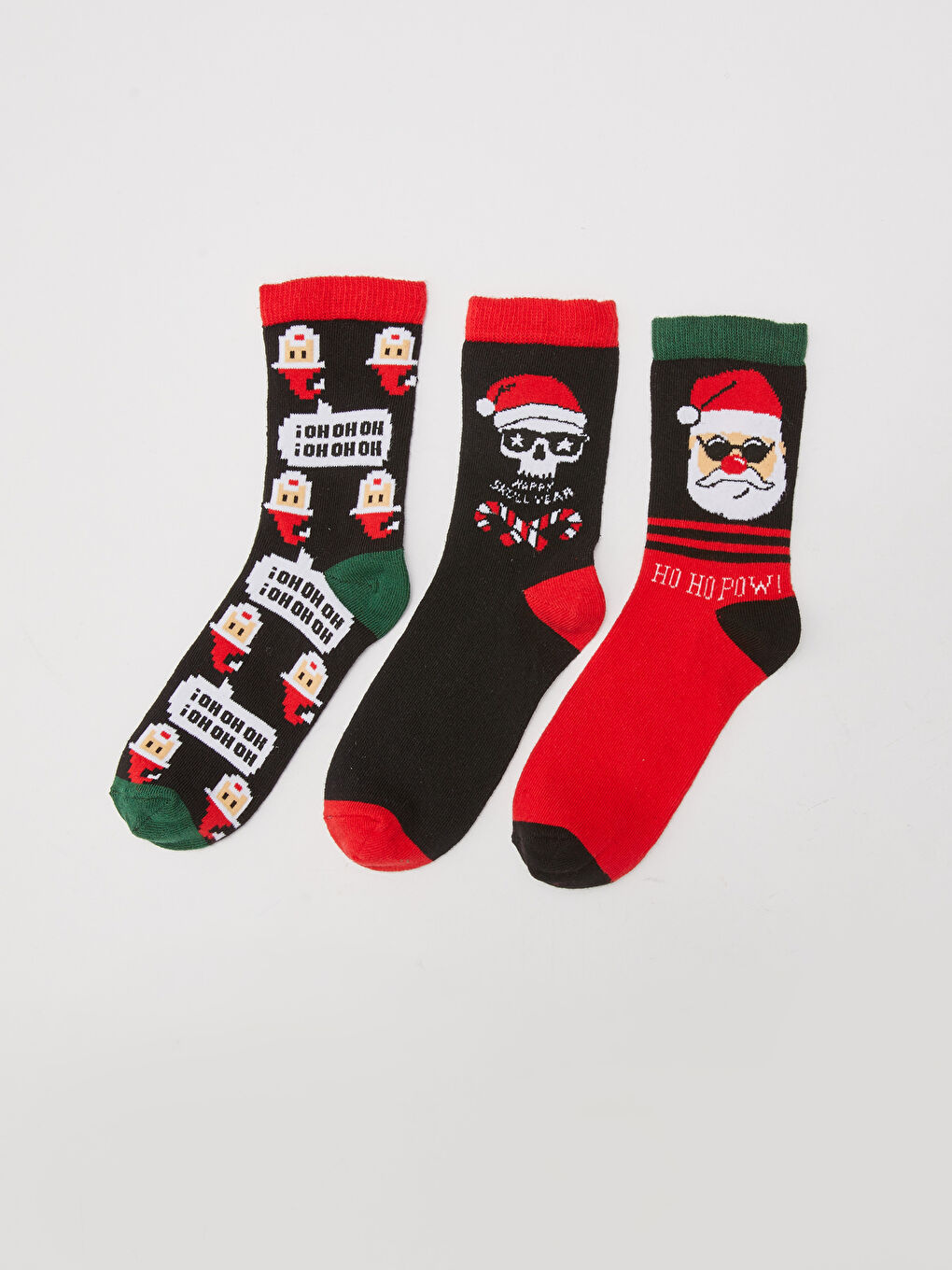 LCW Kids Christmas Themed Boys' Ankle Socks 3-Pack -W1I874Z4-K00