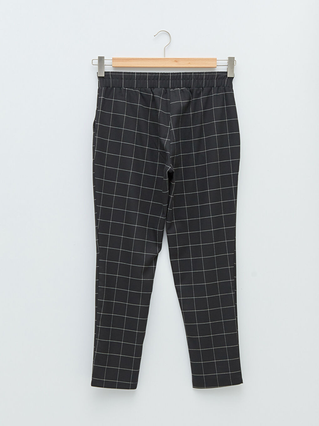 LC Waikiki Elastic Waist Comfortable Fit Checkered Pocket Detailed Women's Trousers -W1I911Z8-LKX