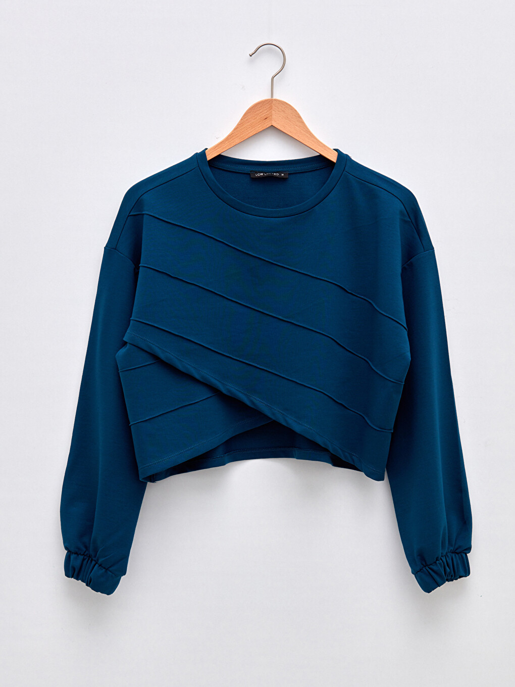 Sweat-shirt à col rond à motifs pour femmes à manches longues-5