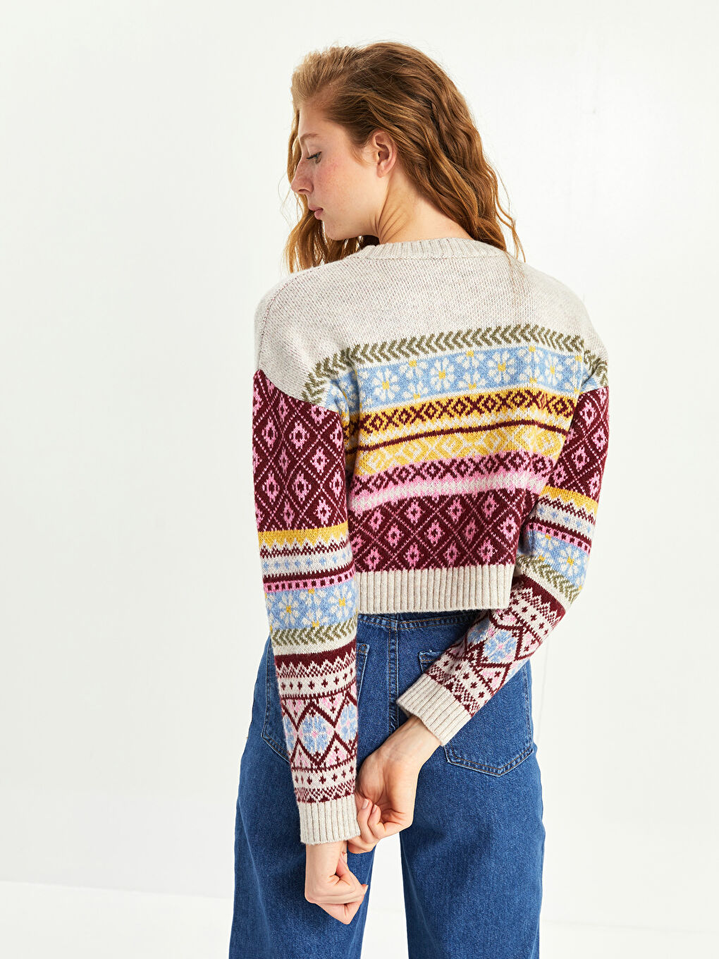 Žena EKRU Džemper -5