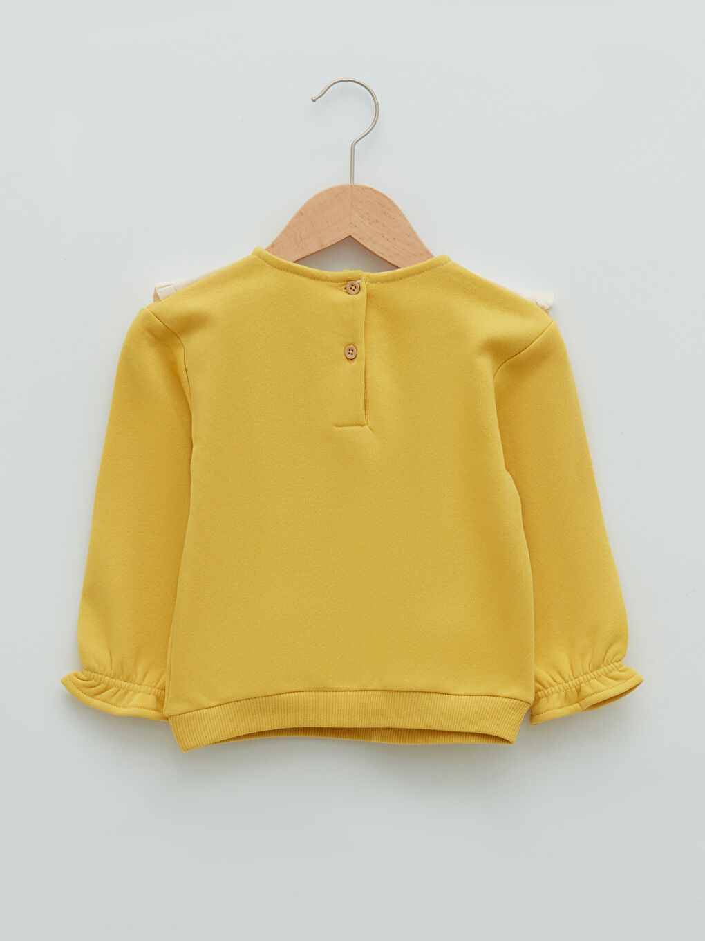 Bebe Collar Long Sleeve Embroidery Detailed Baby Girl Sweatshirt-1