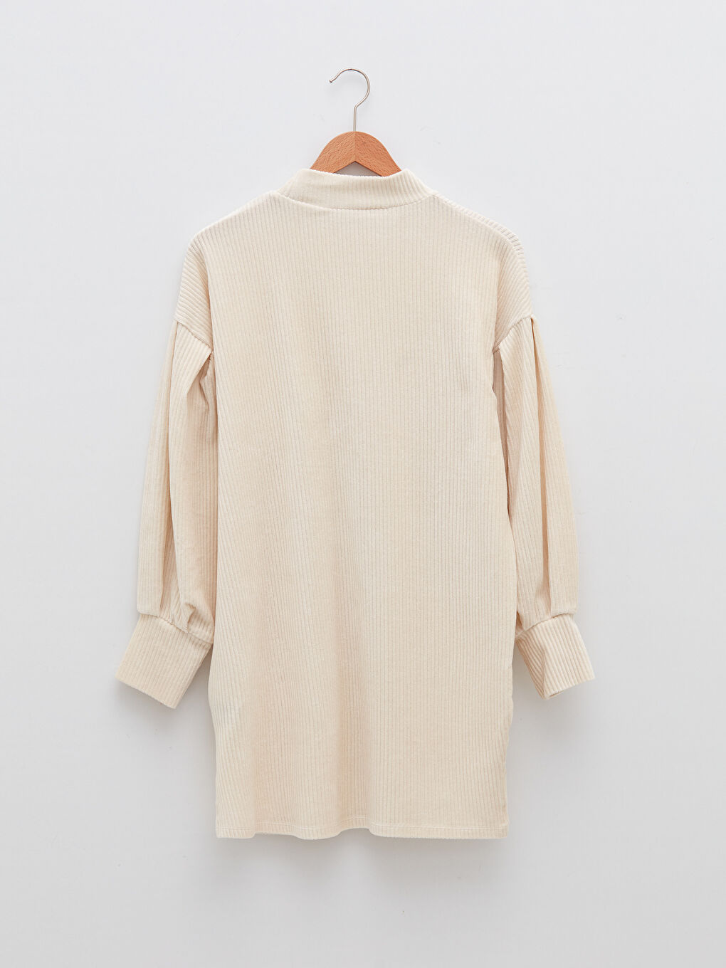 Stand Collar Straight Long Sleeve Velvet Women's Tunic-6