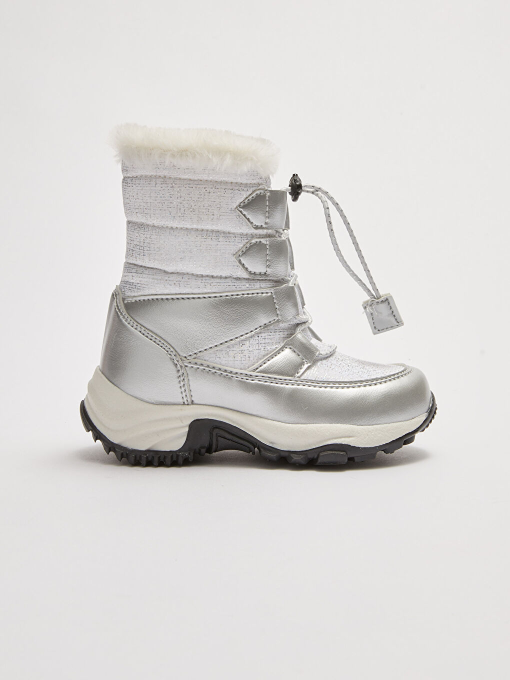 أحذية ثلجية للبنات بأربطة مرنة وإغلاق بسحاب-1