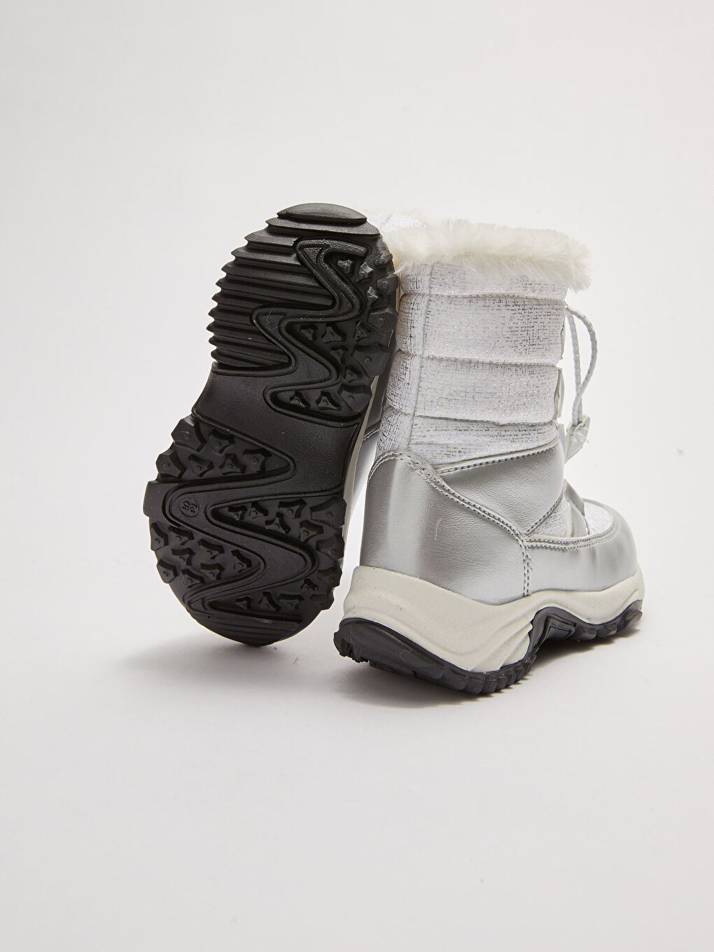 أحذية ثلجية للبنات بأربطة مرنة وإغلاق بسحاب-4