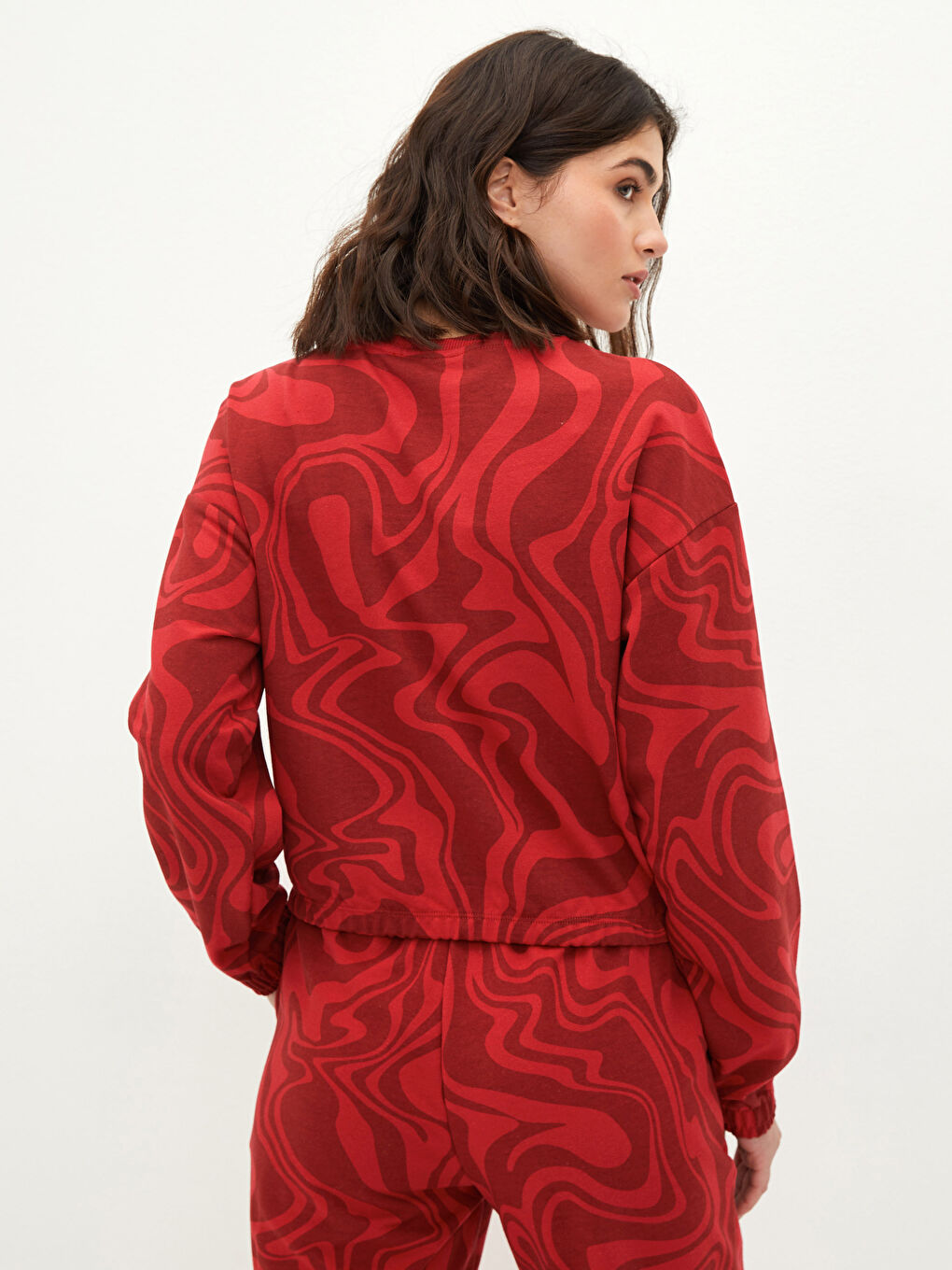 Hanorac pentru Femei cu Mânecă Lungă, Guler Rotund, Imprimat cu Slogan-4