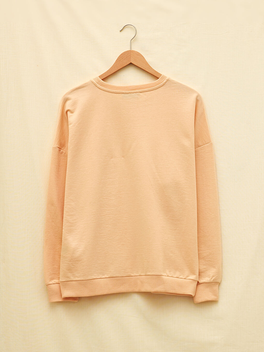 Hanorac cu Guler Rotund Imprimat cu Mânecă Lungă pentru Femei-6