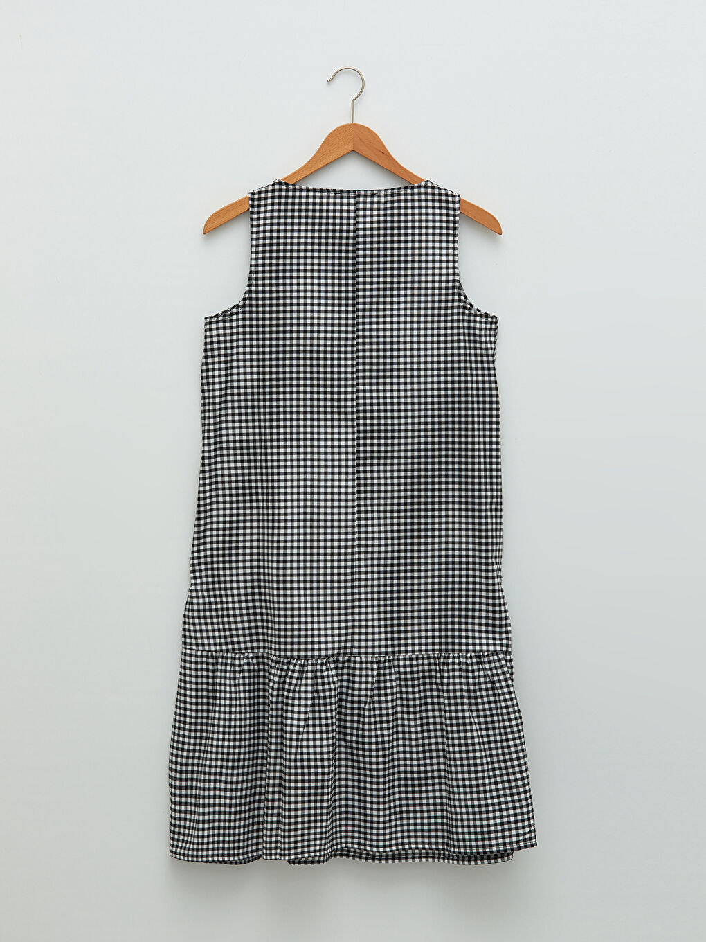 جل بێ قۆڵ یەخە خڕ چاپکراو فۆرم پۆپلین بۆ ژنان-6