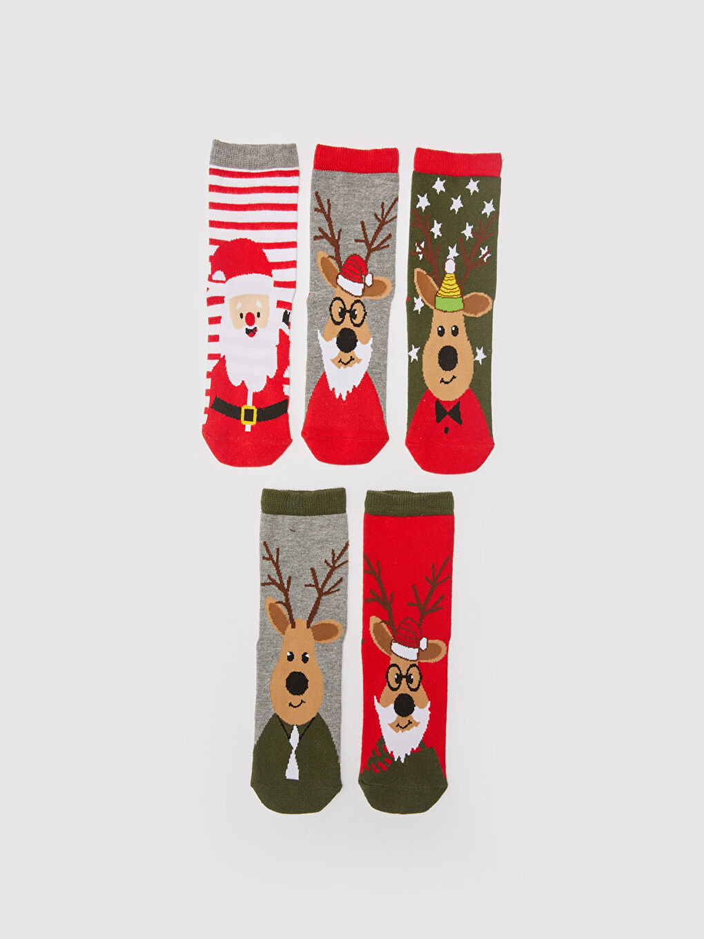 New Year Themed Boys' Ankle Socks 5 Pack-1