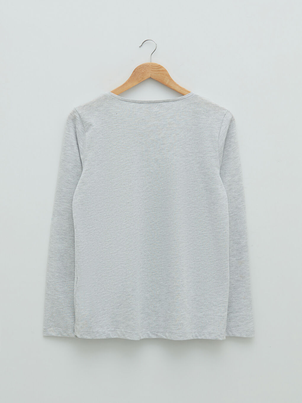 Ensemble de Pyjama en Coton à Rayures Col Rond Manches Longues pour Femmes-2