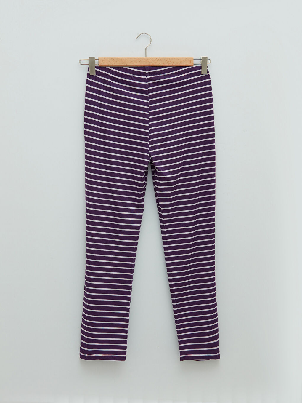 Ensemble de Pyjama en Coton à Rayures Col Rond Manches Longues pour Femmes-4