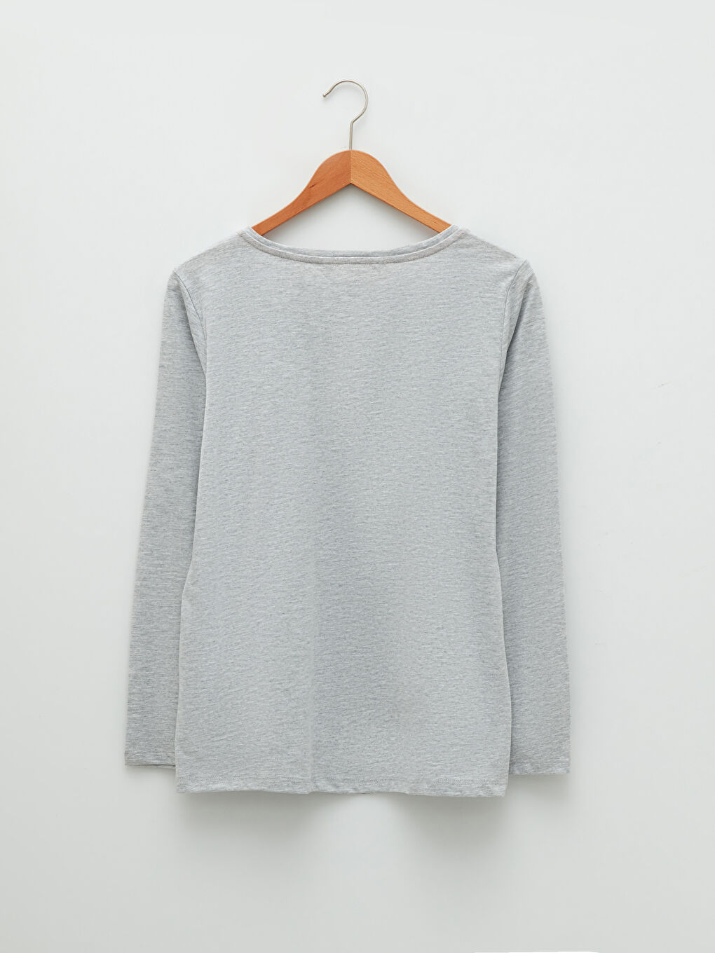 طقم بيجامة قطن كم طويل منقوش بياقة دائرية للسيدات-7