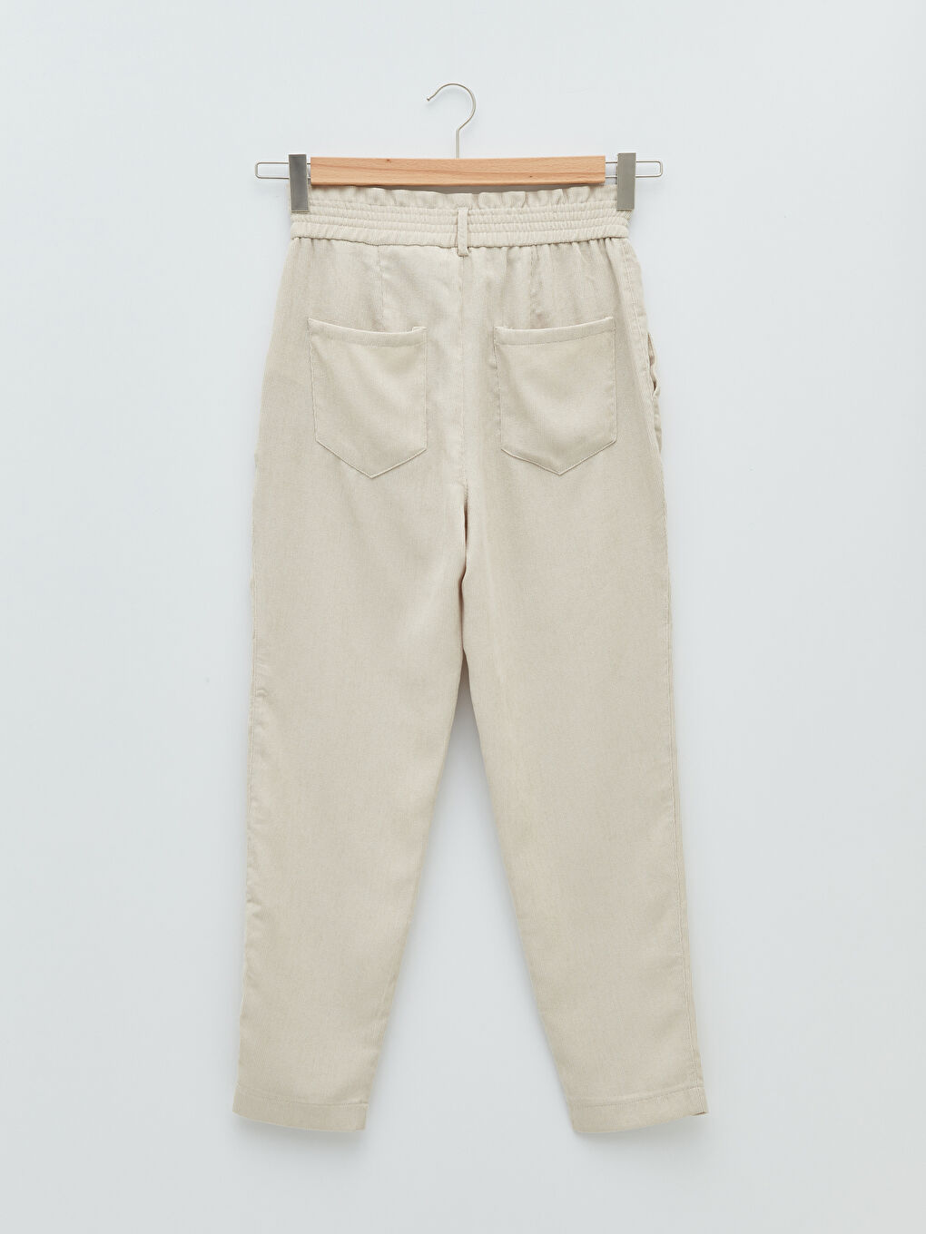 High Waist Standard Fit Corduroy Women's Trousers-6