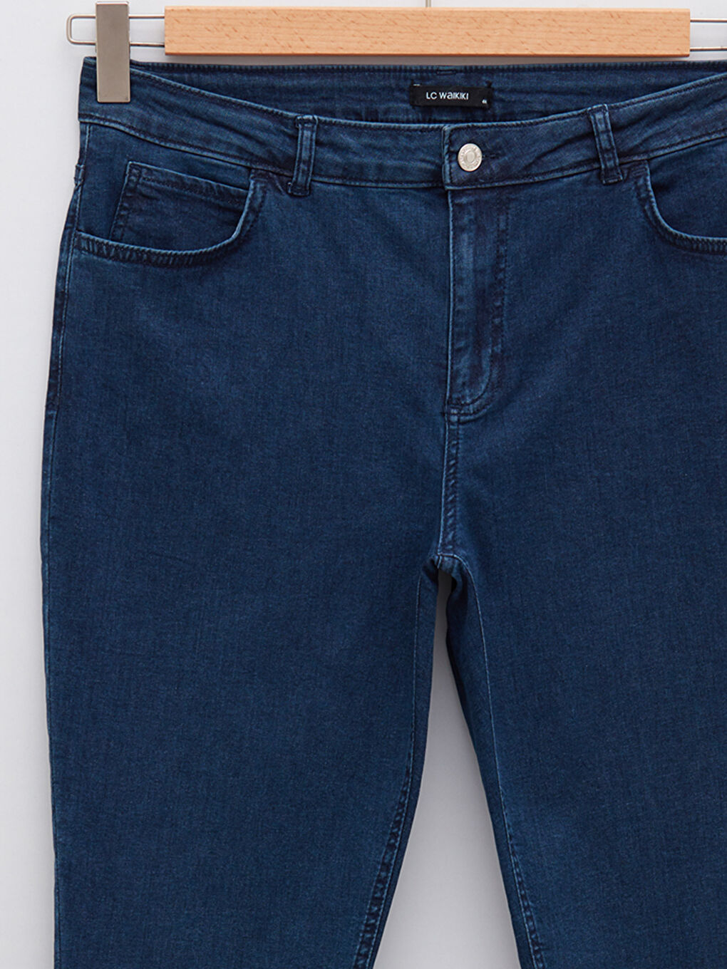 Large Size Normal Waist Mercury Skinny Fit Women's Rodeo Jean Pants with Pocket Detail-6