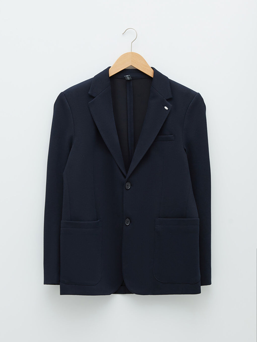 Lacivert Dar Kalıp Erkek Blazer Ceket-5