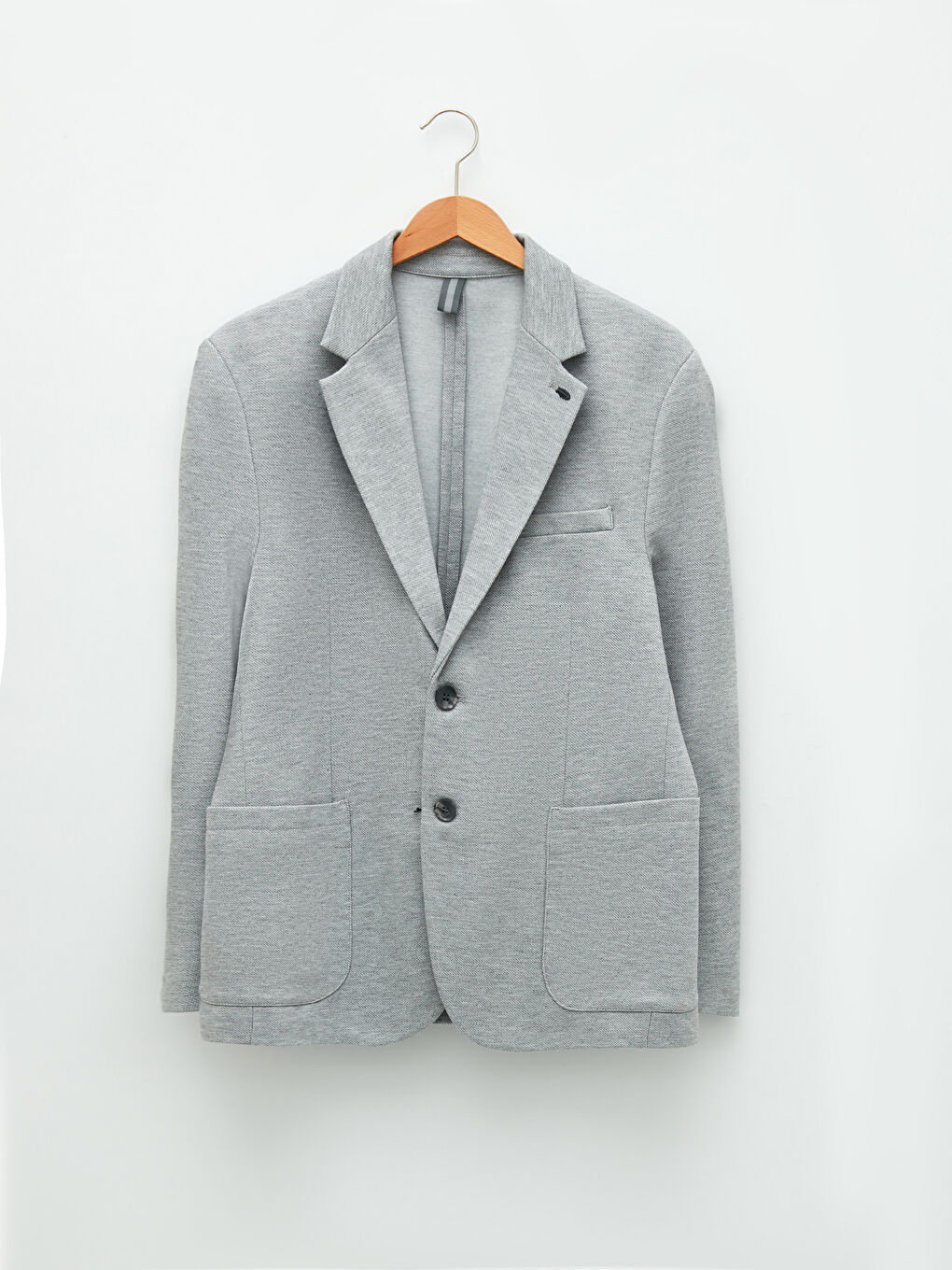 Gri Dar Kalıp Erkek Blazer Ceket-5