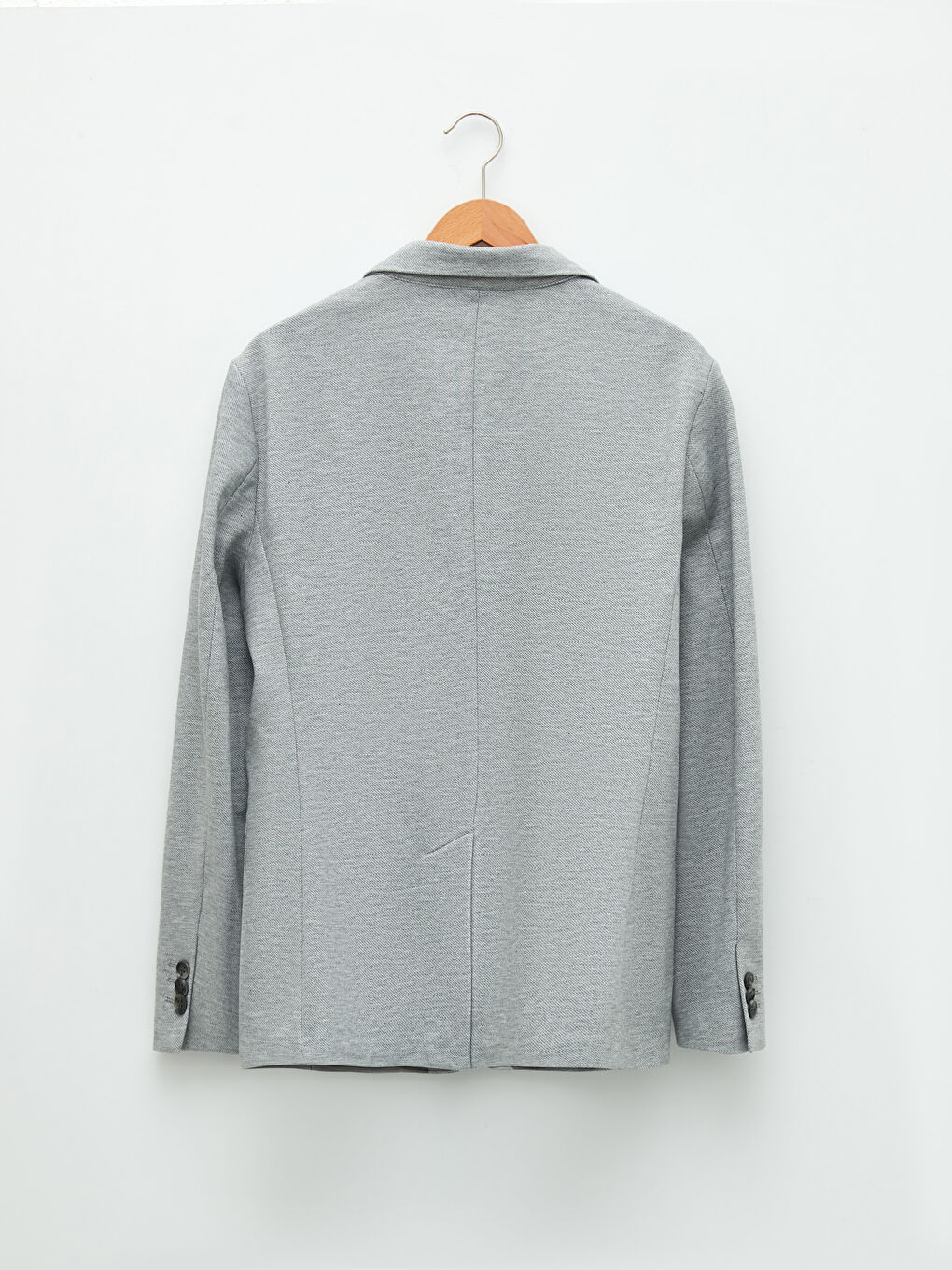 Gri Dar Kalıp Erkek Blazer Ceket-6