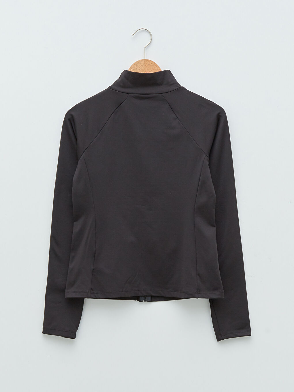 Siyah Dik Yaka Kadın Spor Hırka-6