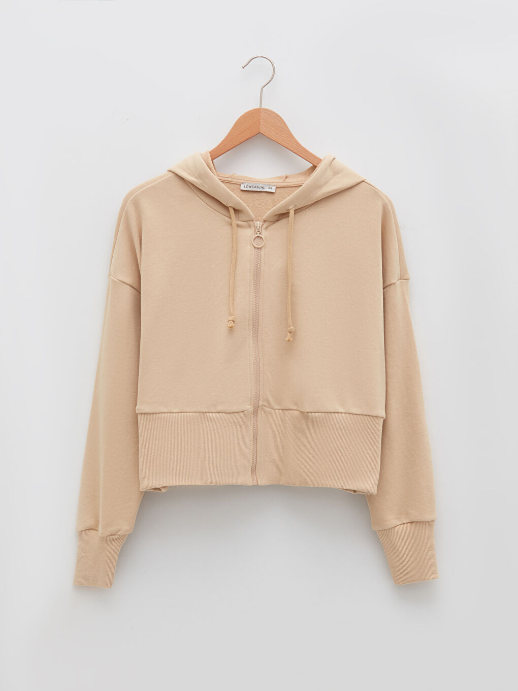 Hooded Collar Regular Long Sleeve Women's Sports Cardigan-5