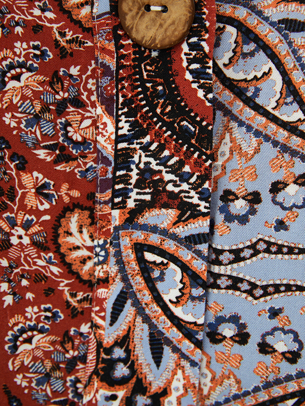 Crew Neck Patterned Long Sleeve Viscose Women's Tunic-2