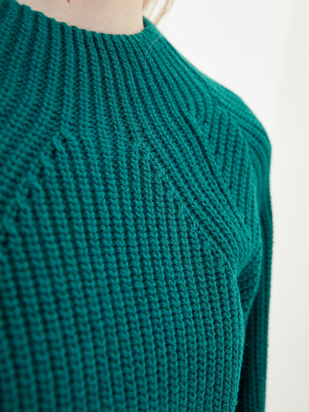 LCW Vision Rundhalsausschnitt Schlicht Langarm Damen Strickpullover -W1IB99Z8-HPS