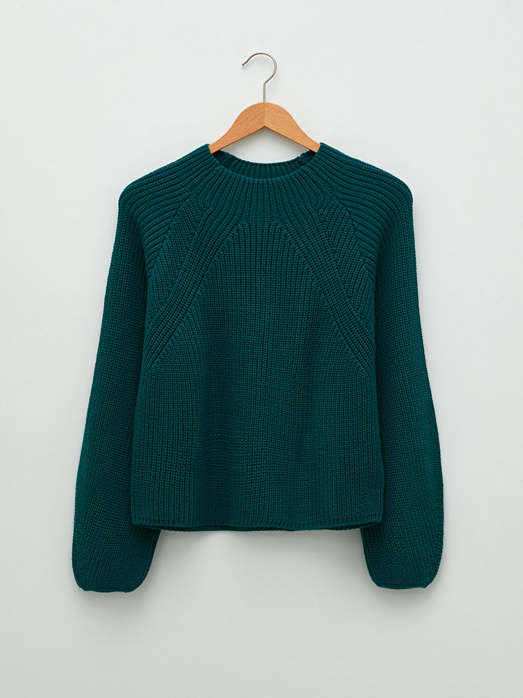 LCW Vision Rundhalsausschnitt Schlicht Langarm Damen Strickpullover -W1IB99Z8-HPS