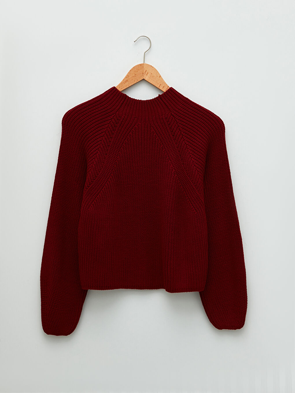 Crew Neck Plain Long Sleeve Women's Knitwear Sweater-4