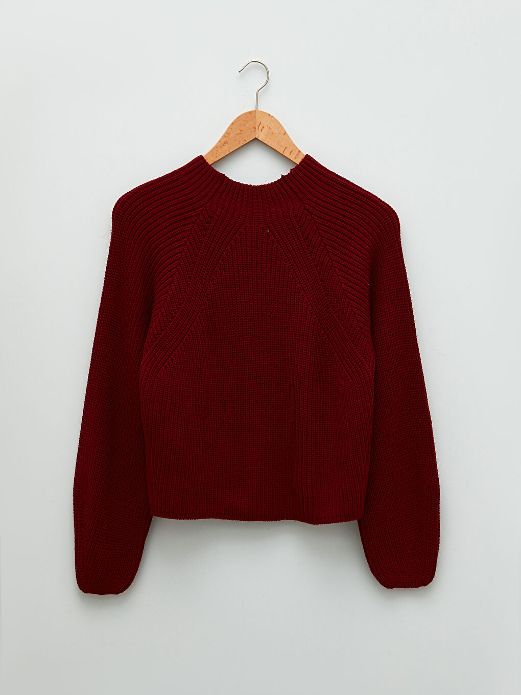 Crew Neck Plain Long Sleeve Women's Knitwear Sweater-5