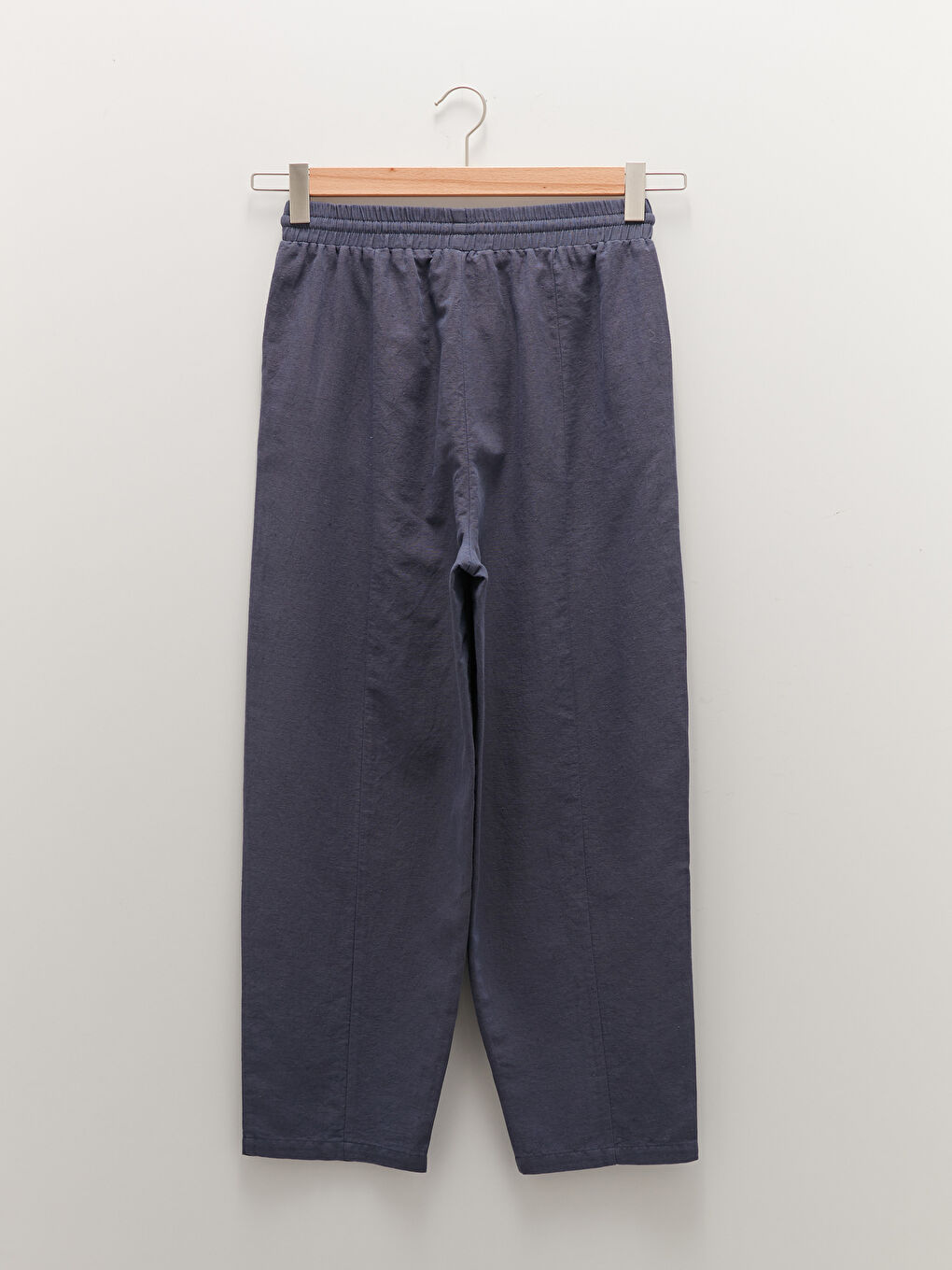 Elastic Waist Regular Pocket Detailed Women's Trousers-5