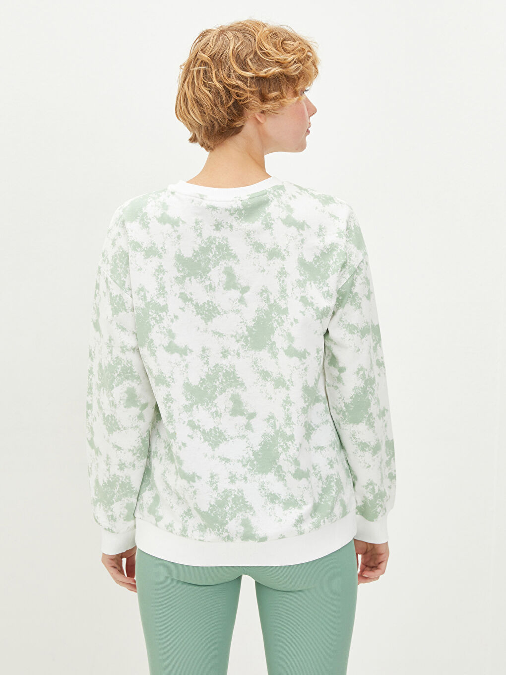 Hanorac cu Guler Rotund Snoopy Imprimat cu Mânecă Lungă pentru Femei-4