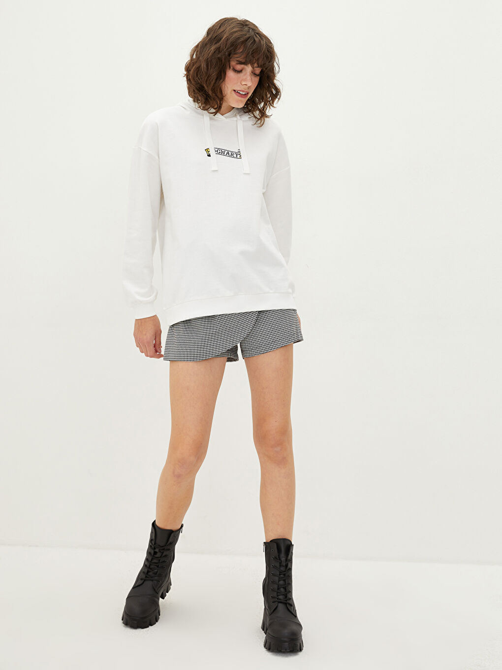 LCW Vision Hoodie Harry Potter Printed Long Sleeve Women's Sweatshirt -W1IC11Z8-R9J